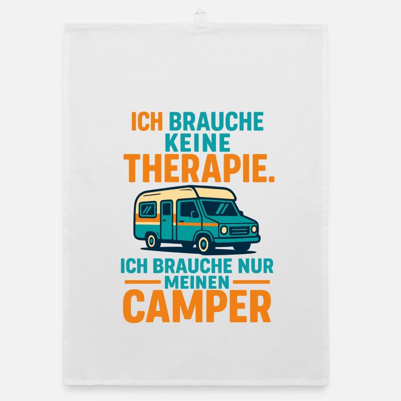 camping slogan camper, i need my camper Organic dish towel