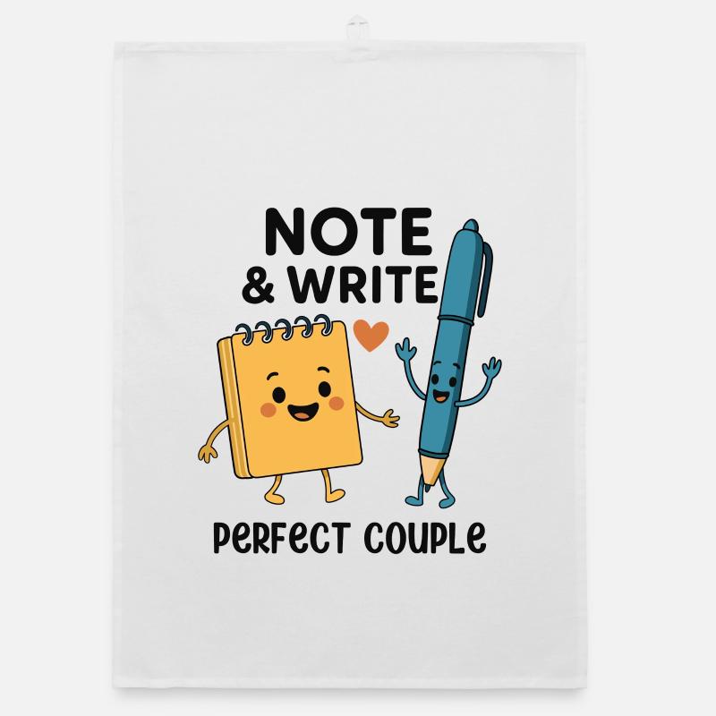 Note & Write Perfect Couple Fun Design Torchon bio