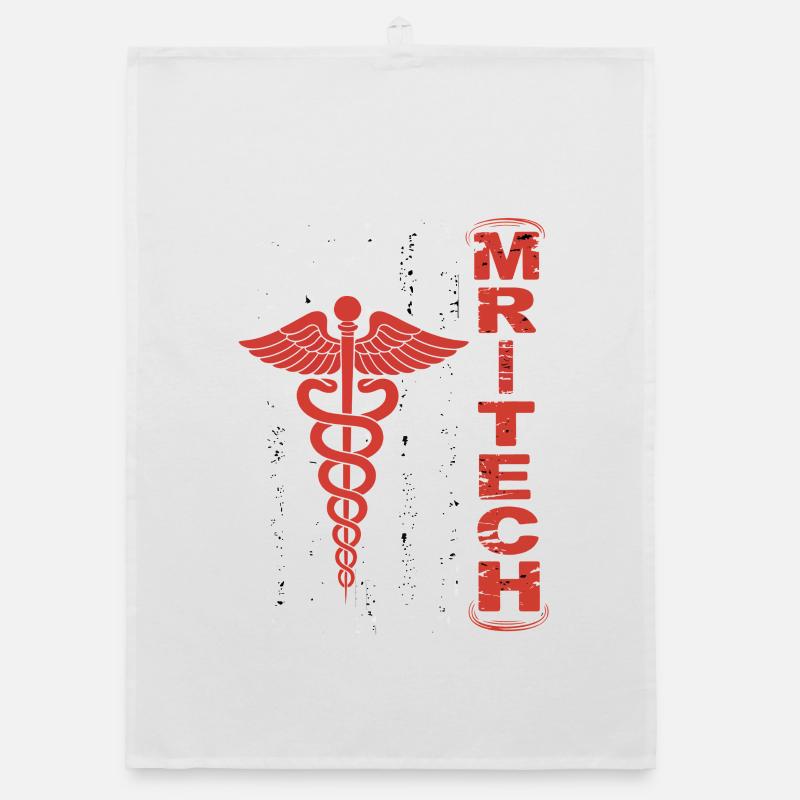 Drapeau Caducée rouge de MedTech Torchon bio