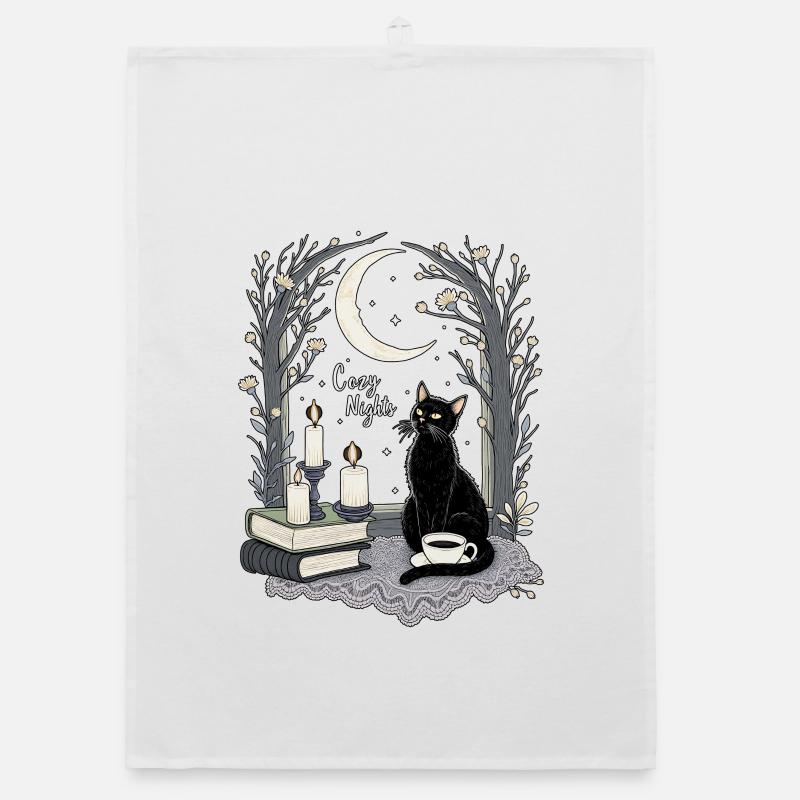 Nuits Douillettes Chat Gothique Douillet Torchon bio