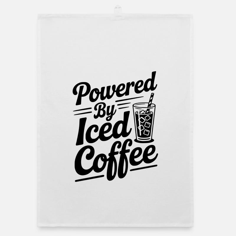 Angetrieben von Eiskaffee Organic Geschirrtuch