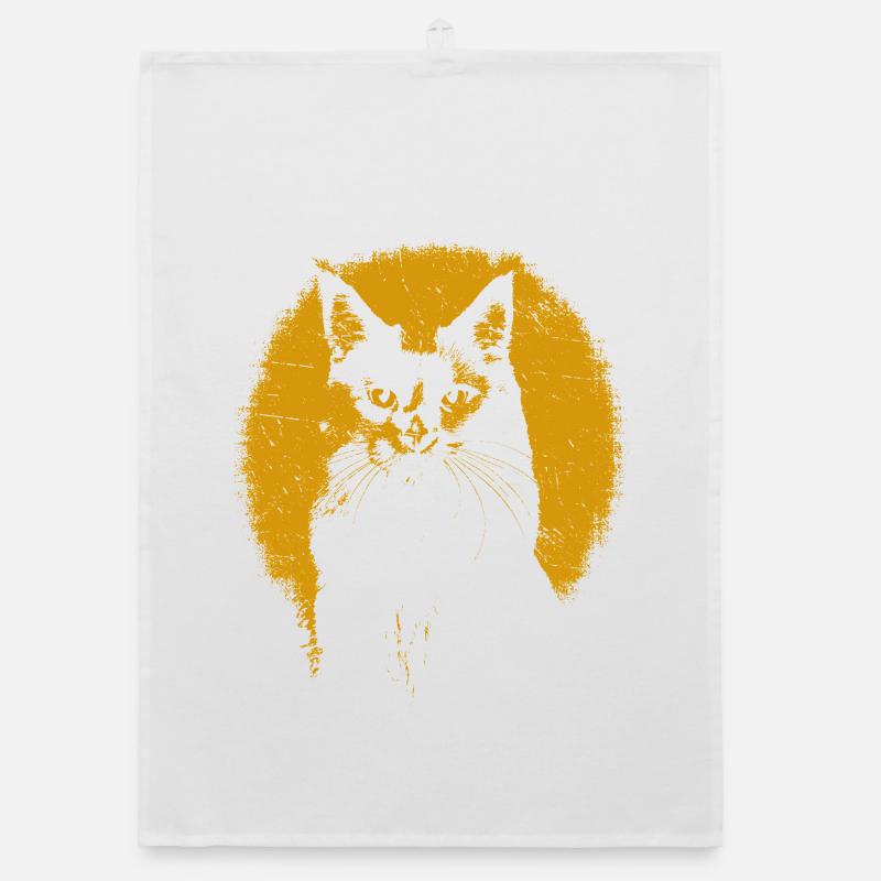 Chat silhouette  Torchon bio