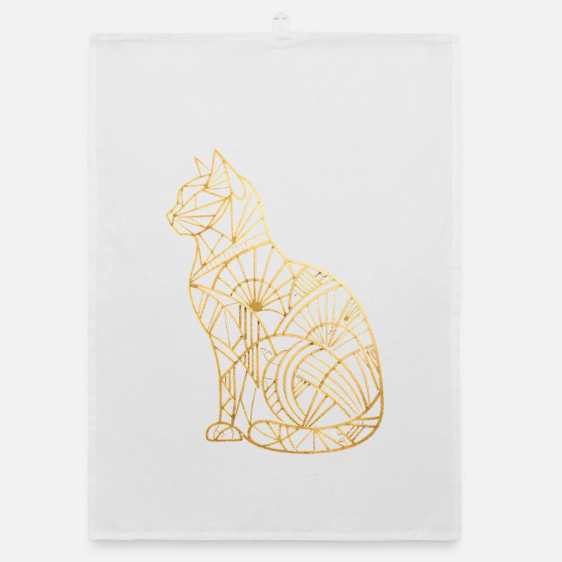Chat d’or Art déco Torchon bio