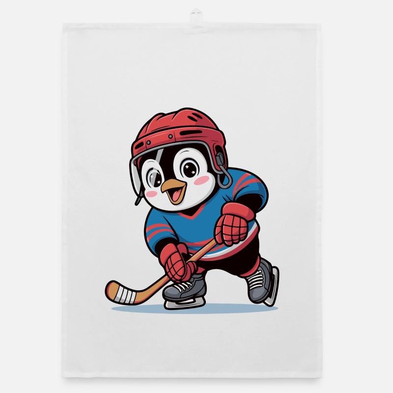 Pinguin Eishockeyheld Organic dish towel