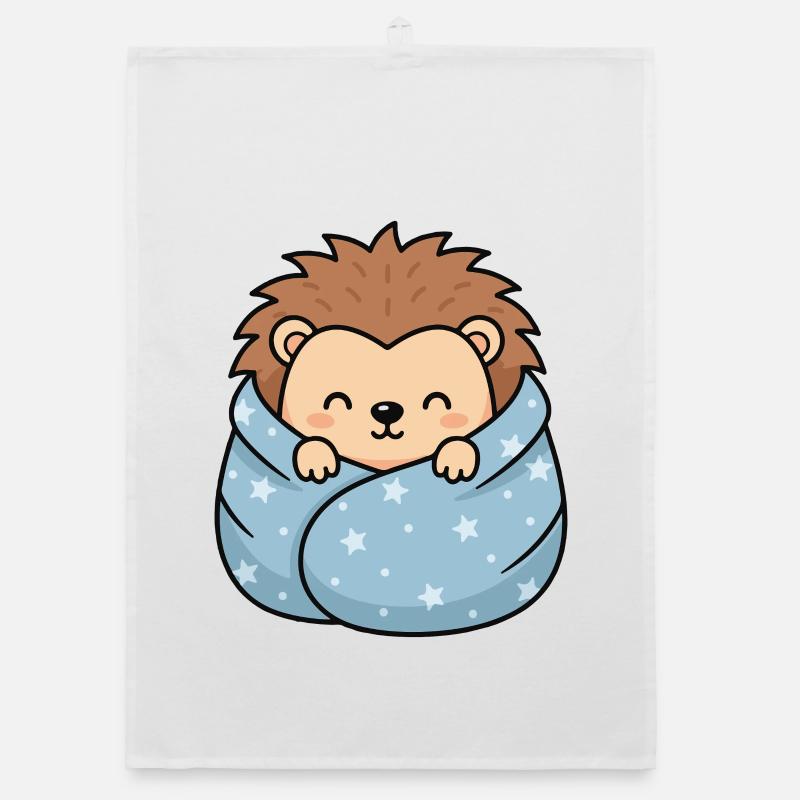 Star-hedgehog cuddle Organic dish towel