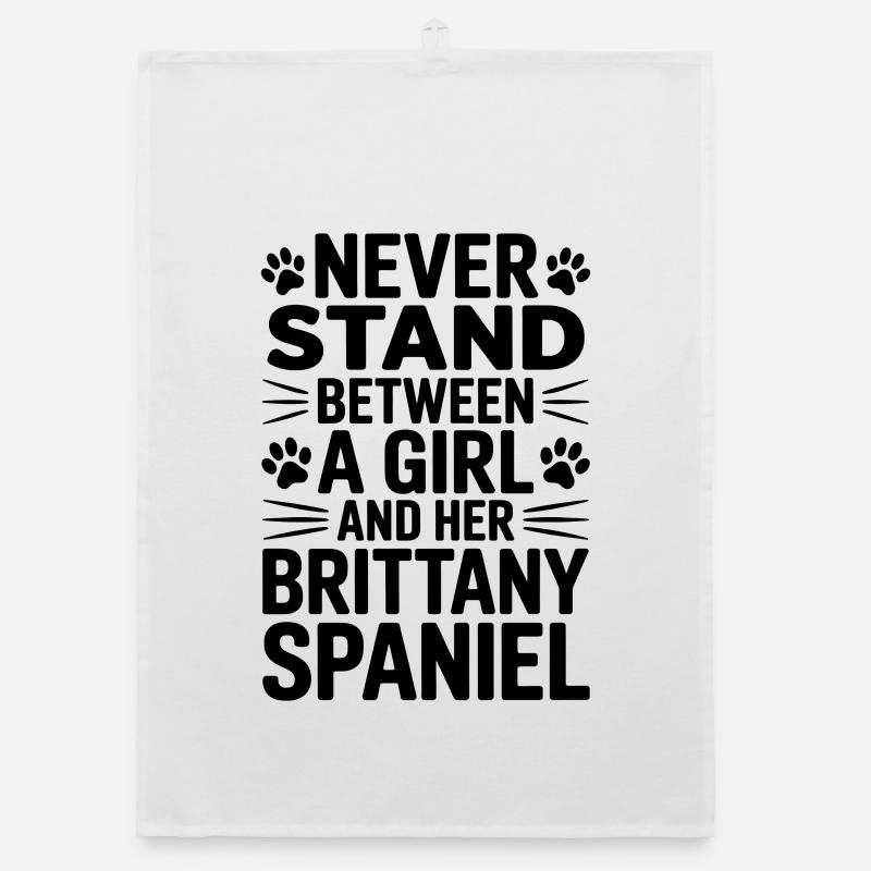 Brittany Spaniel Saying Brittany Spaniel Gift Organic dish towel