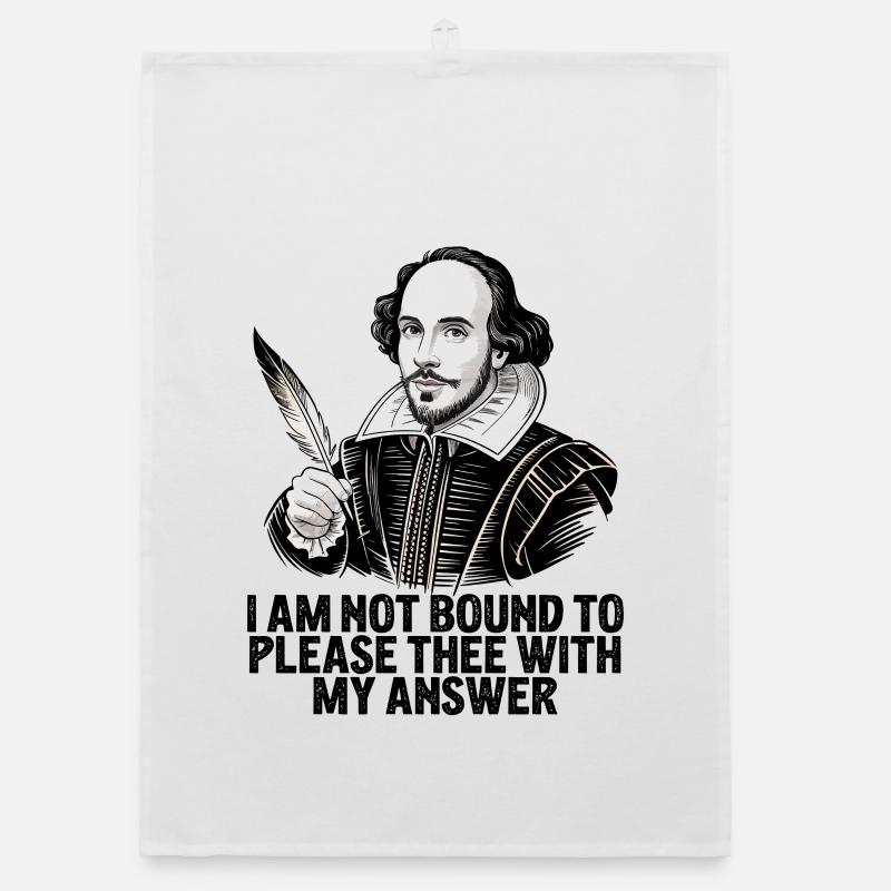William Shakespeare Please Thee With My Answer Organic dish towel