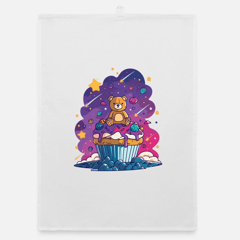 Teddybär Cupcake im Kosmos Organic Geschirrtuch