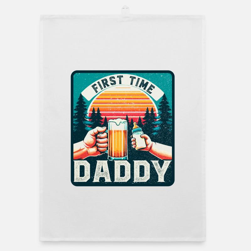 First-time dad, expectant dad, future father Organic dish towel
