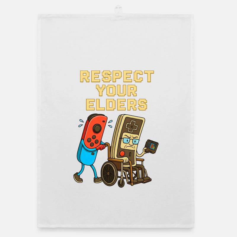 Respect Your Elders Gaming Control Rétro Torchon bio