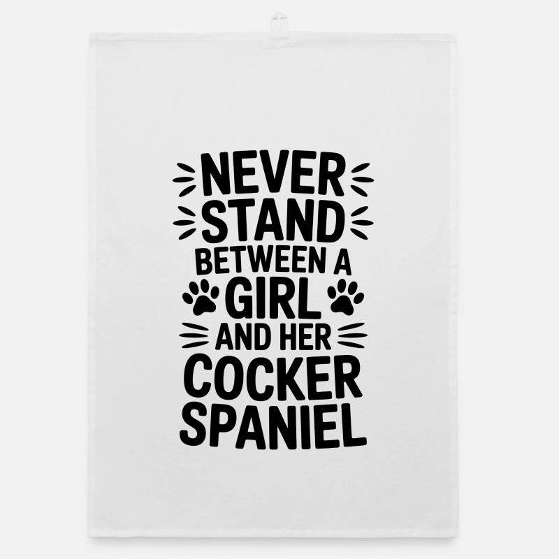 Cocker Spaniel Spruch Witz Cocker Spaniel Geschenk Organic Geschirrtuch