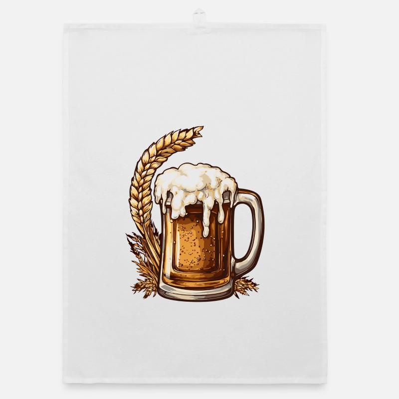 Bier Bierglas Weizenbier Organic Geschirrtuch