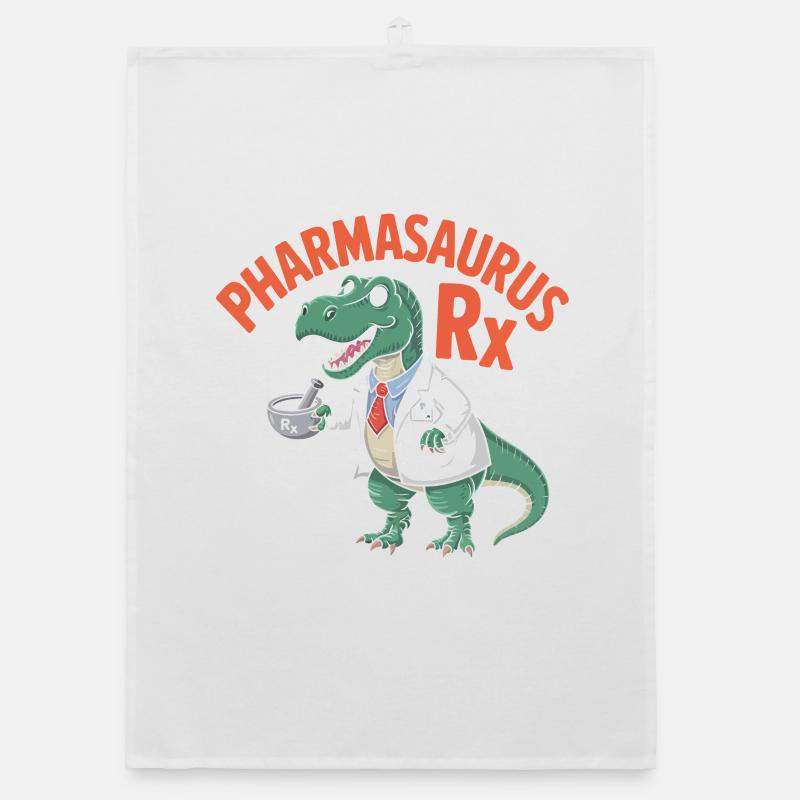 PharmaSaurus RX Doktoralligator Organic Geschirrtuch