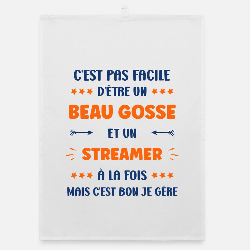 Handsome guy and streamer at the same time Organic dish towel