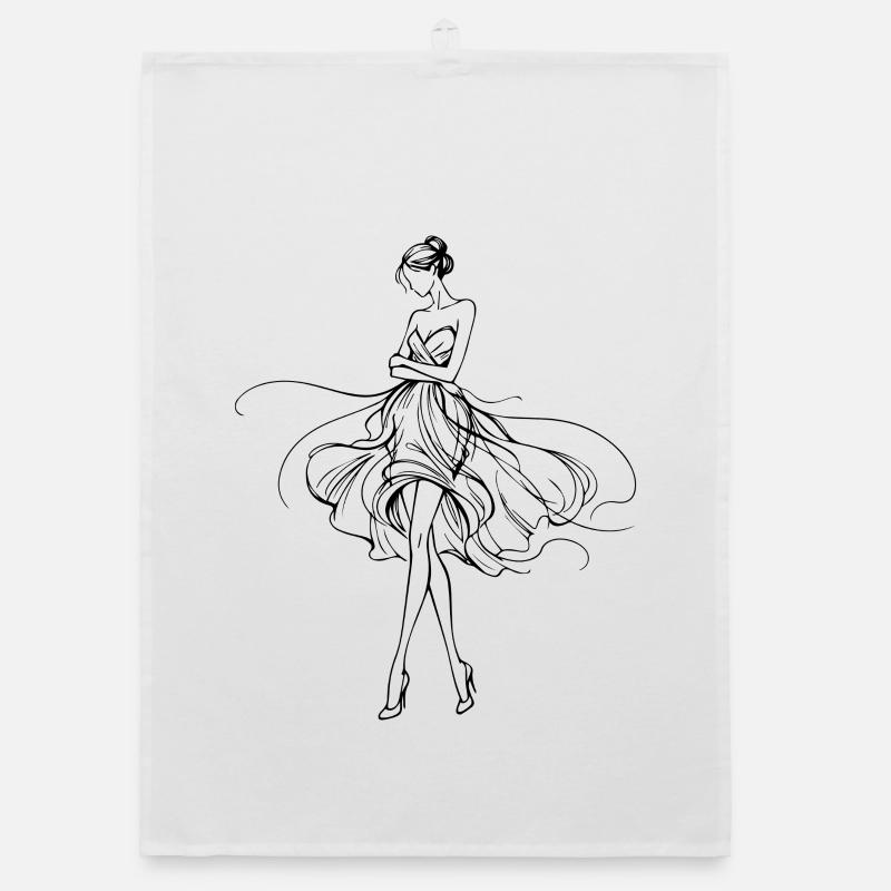 Silhouette fluide en robe de soirée Torchon bio