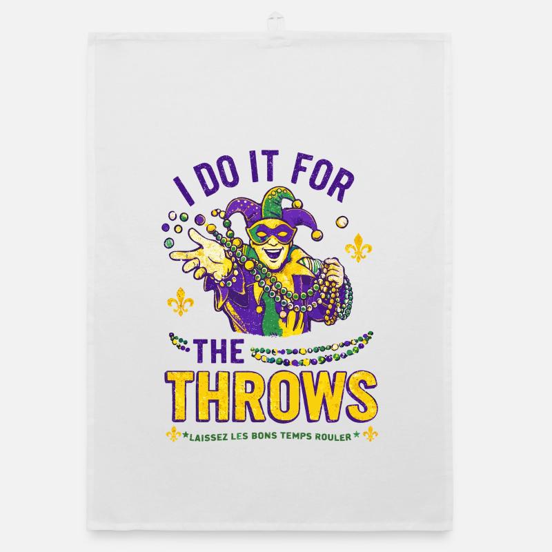 Mardi Gras Jester Beads Organic Geschirrtuch