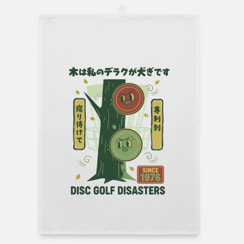 Disc-Golf-Katastrophen seit 1976 Lustiger Disc-Golfer Organic Geschirrtuch