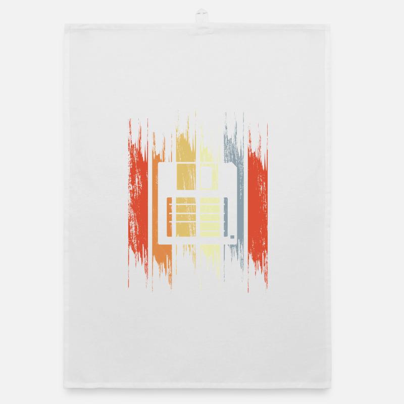 Retro Floppy Disk Organic dish towel