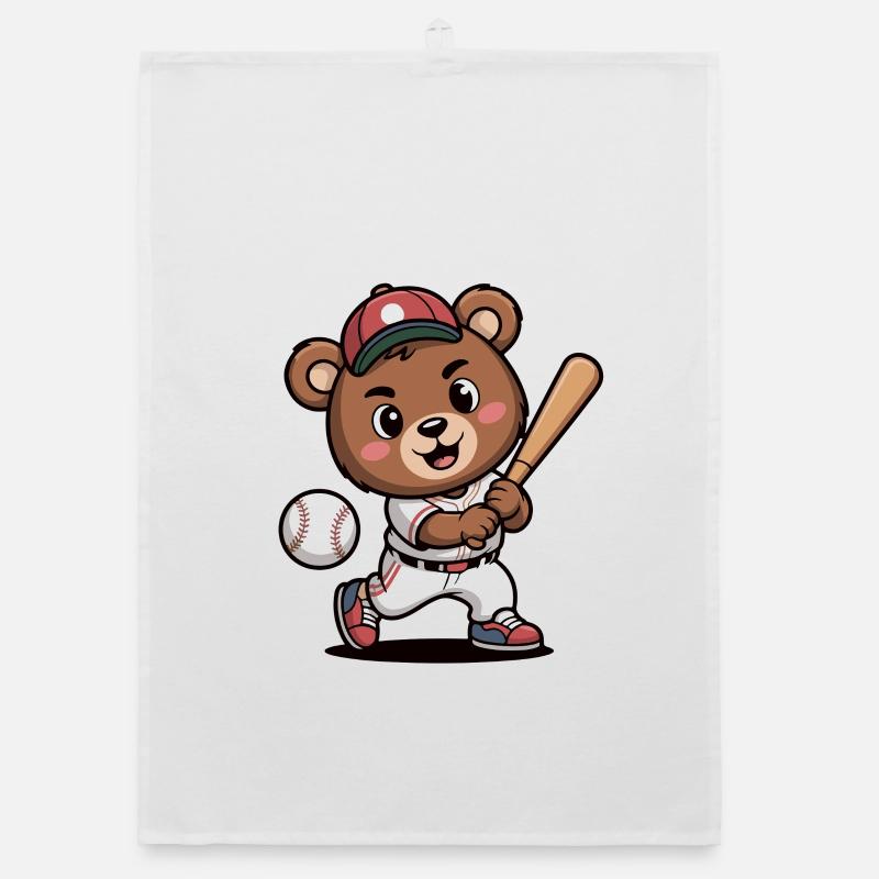 Héros du baseball Bear Batter Torchon bio