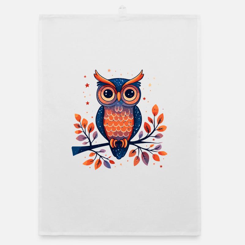 Wald Eulenzauber Organic Geschirrtuch