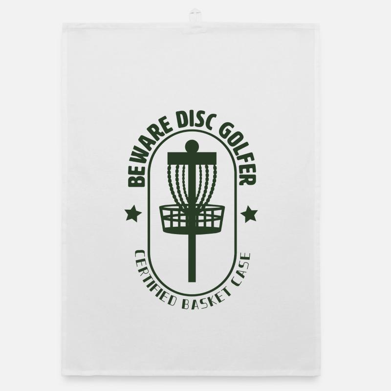 Beware Disc Golfer Organic dish towel