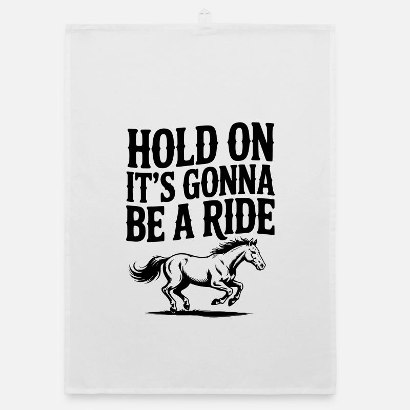 Warte kurz – Es wird eine Fahrt Organic Geschirrtuch