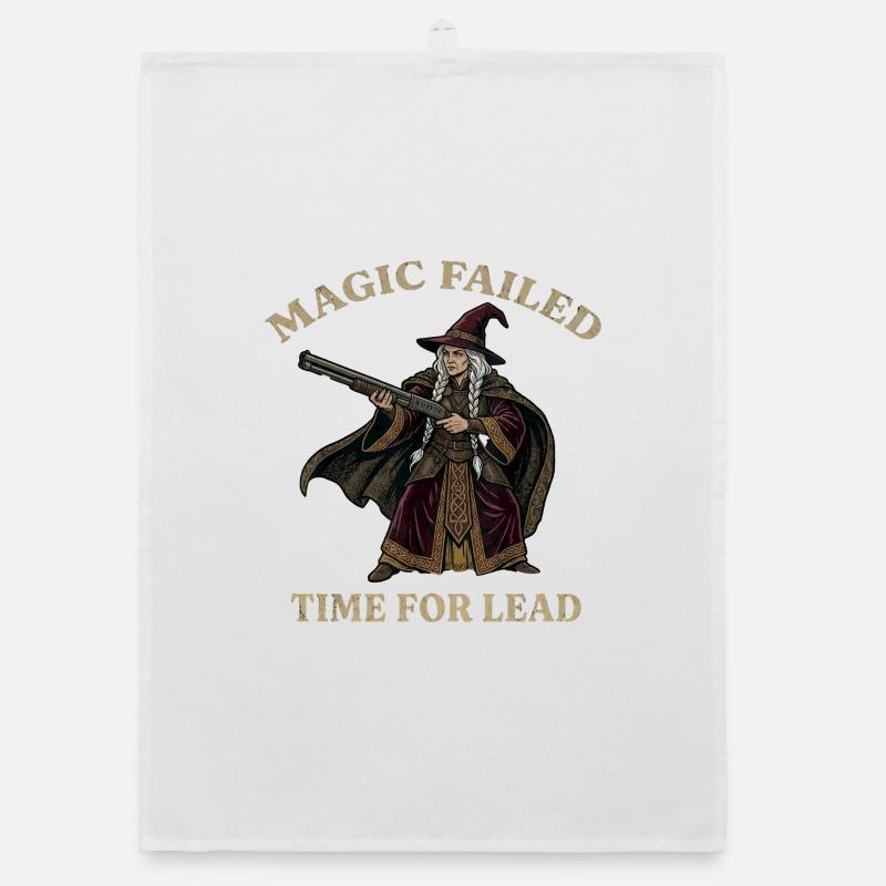 Magic Failed Time For Lead Wizard Fantasy Meme Organic Geschirrtuch