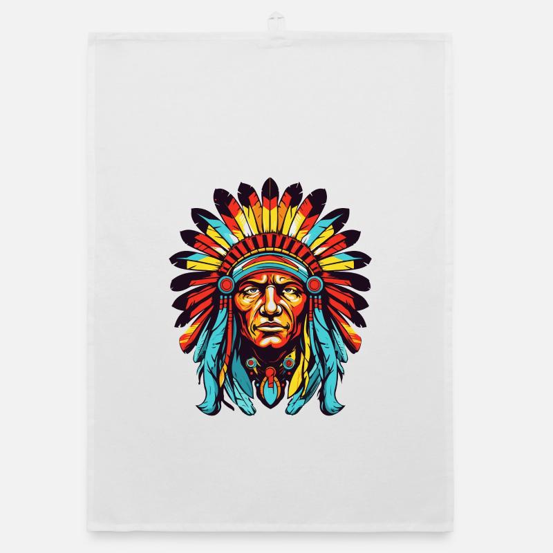 Indian Chief Comic Organic dish towel