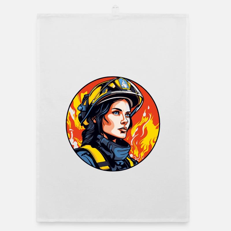 Fire Brigade Firefighter Organic dish towel