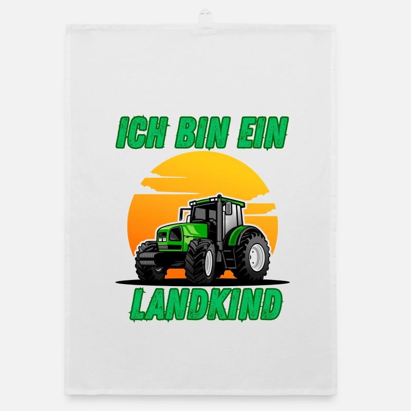 Traktor - Ich bin ein Landkind Organic Geschirrtuch