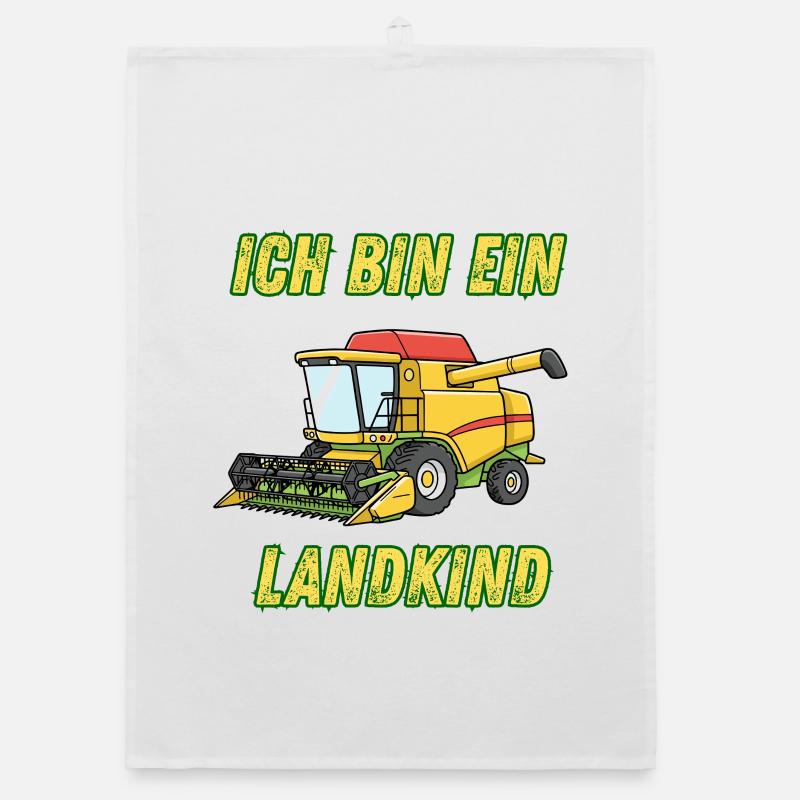 Traktor - Ich bin ein Landkind Organic Geschirrtuch