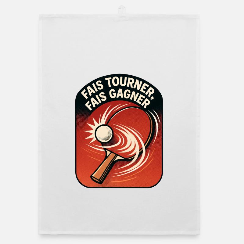 Fais tourner Fais gagner - Ping Pong Torchon bio