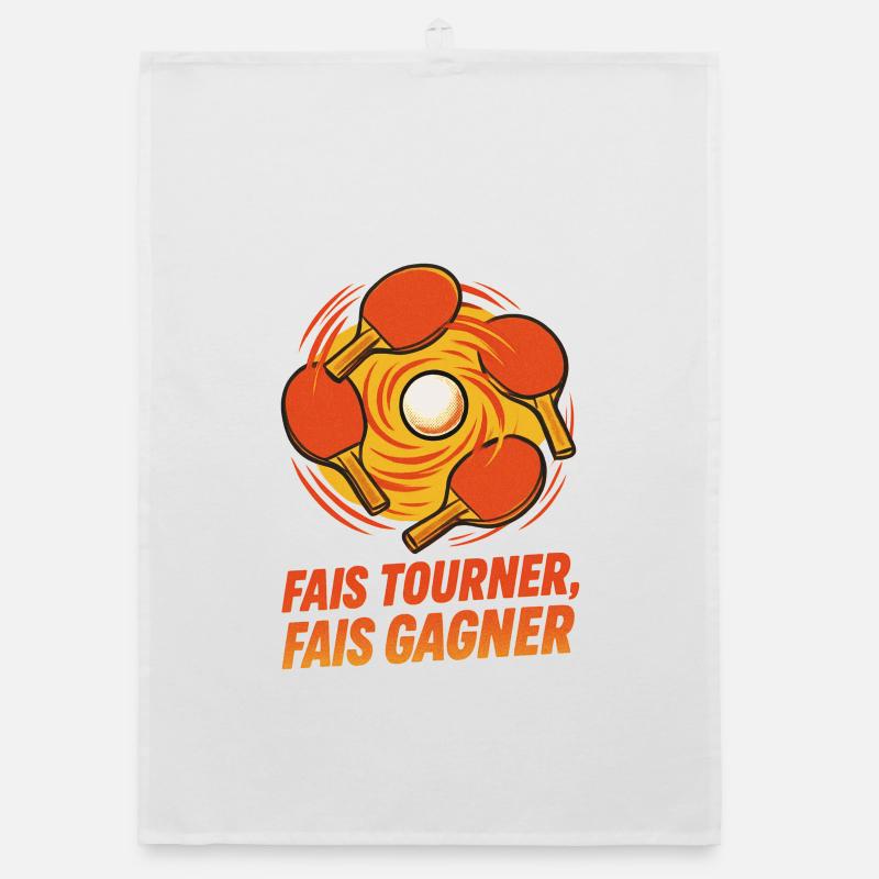 Spin Make Win - Ping Pong Organic dish towel