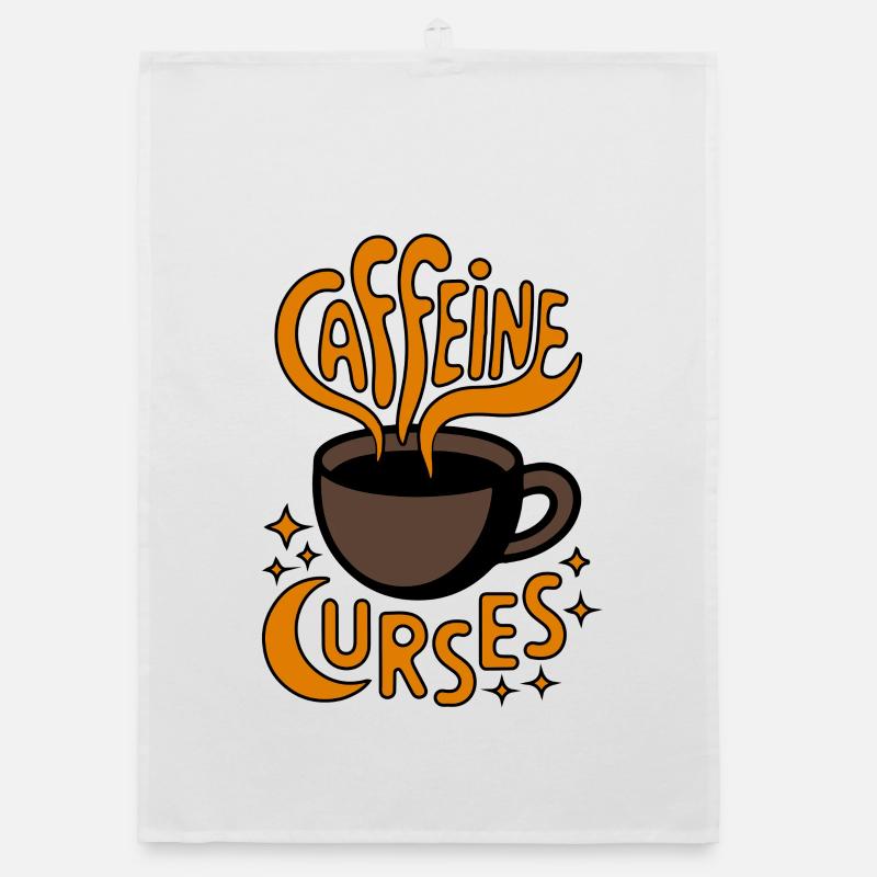 Caffeine Curves Kaffee-Logo Organic Geschirrtuch