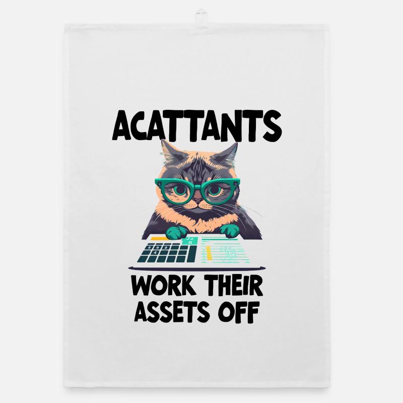 Des comptables drôles travaillent avec leurs actifs Torchon bio