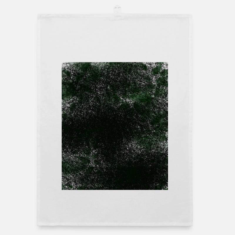 Dunkle Grüntextur mit Flecken Organic Geschirrtuch