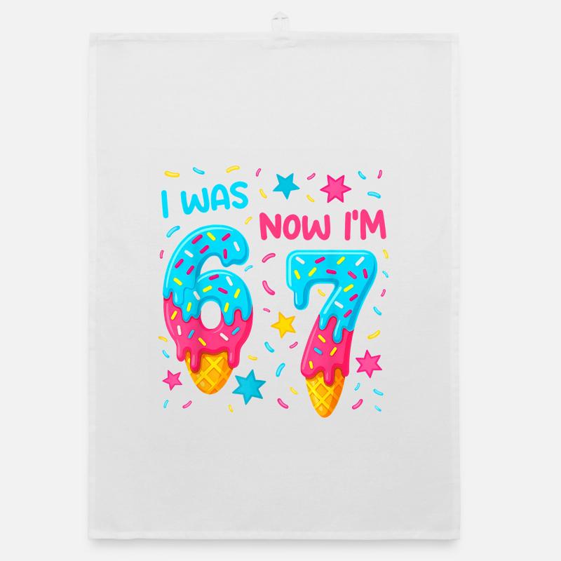 Anniversaire de sept ans 67 J’avais six ans Maintenant j’ai sept ans Torchon bio