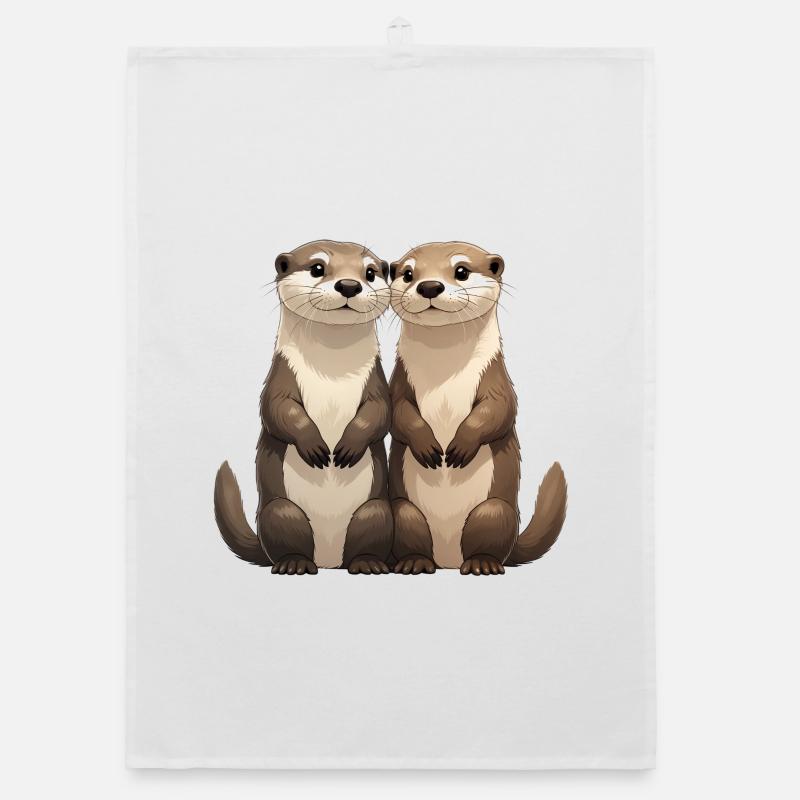 Deux mignons suricates Torchon bio