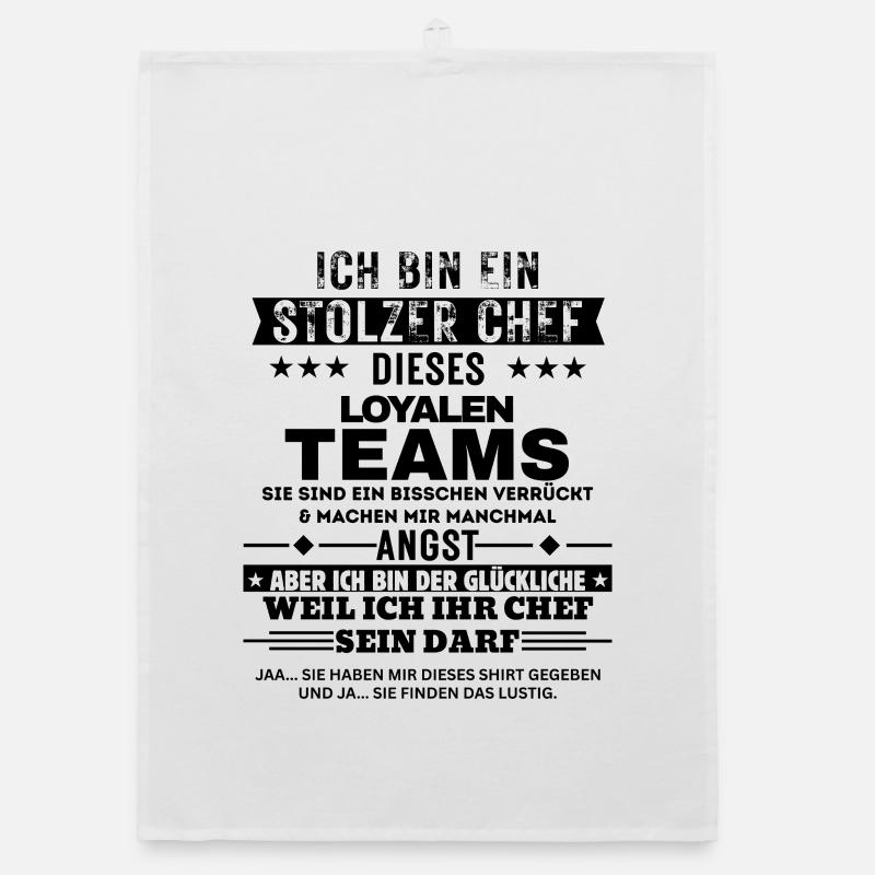 Stolzer Chef von einem loyalen Team Organic Geschirrtuch