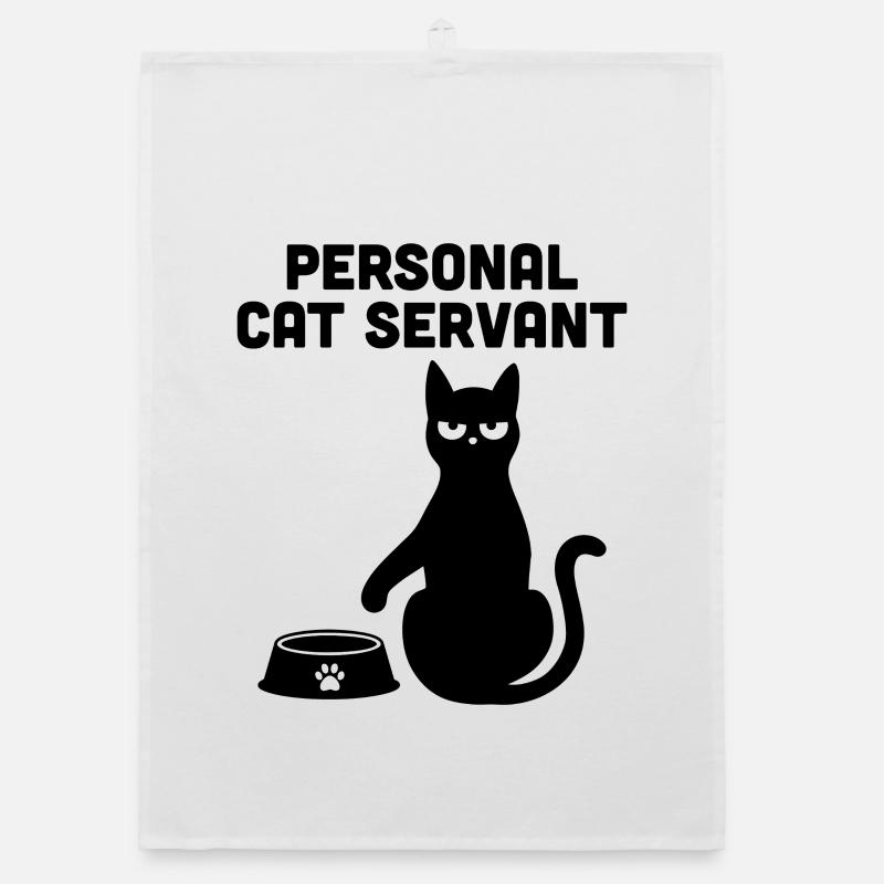 Personal Cat Servant Organic dish towel