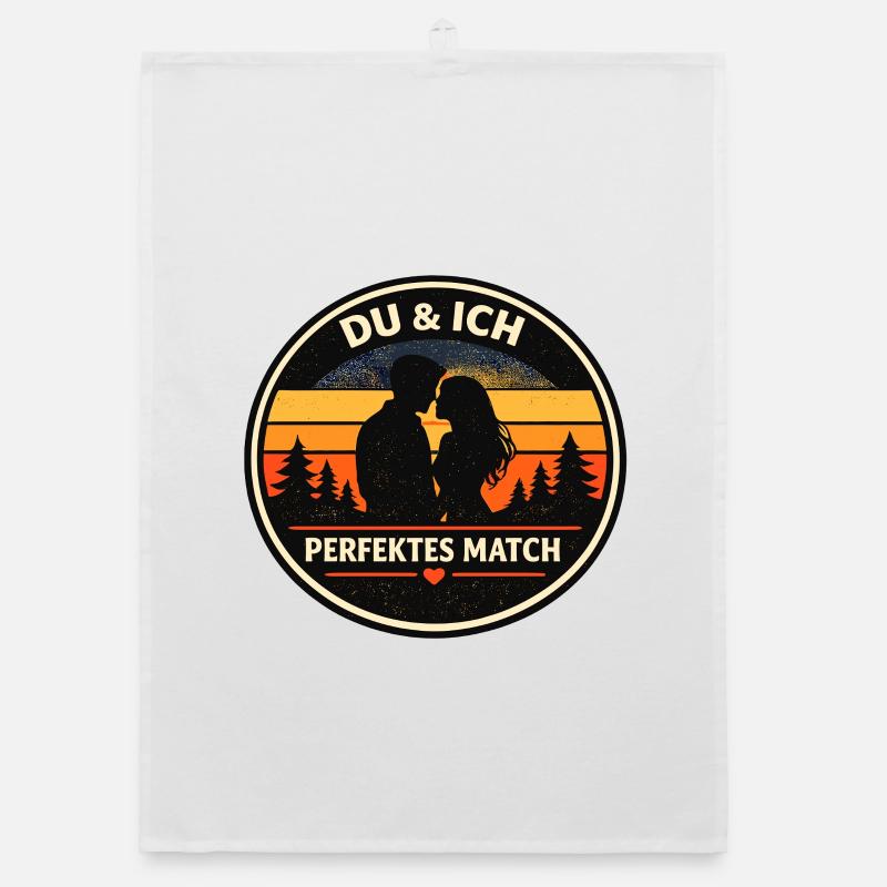 Du & Ich perfektes Match Partnerlook Organic Geschirrtuch
