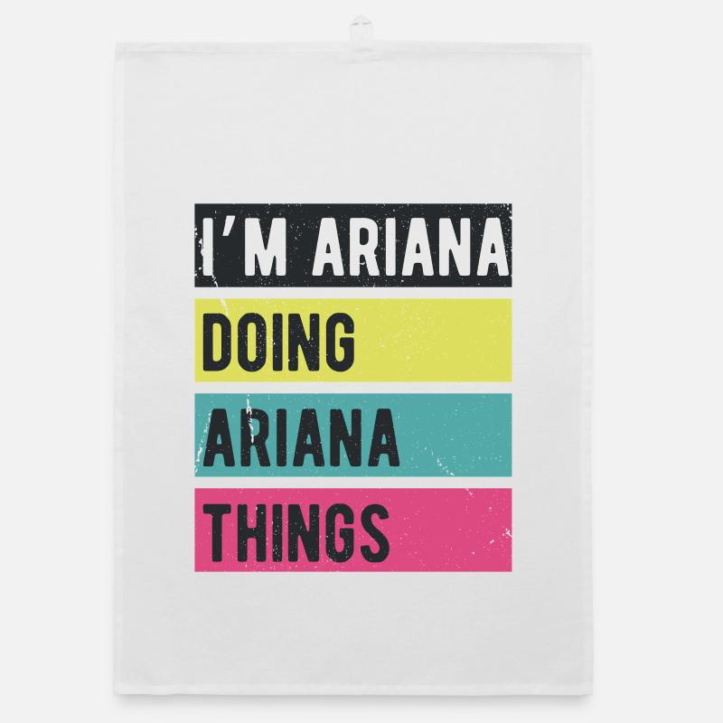 I’m Ariana Doing Ariana Things Retro Colors Organic dish towel