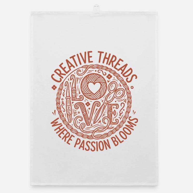 Creative Threads Love Crocheting Passion Blooms Organic dish towel