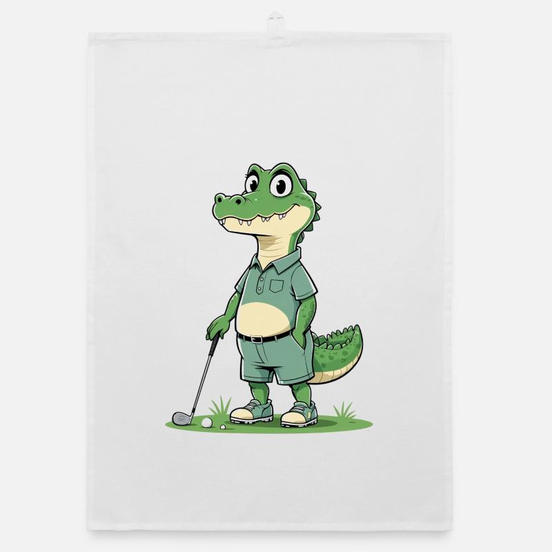 Héros du golf alligator dans un look décontracté Torchon bio