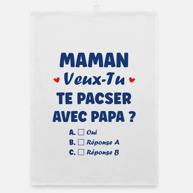 Mama, willst du eine eingetragene Lebenspartnerschaft mit Papa eingehen? Organic Geschirrtuch