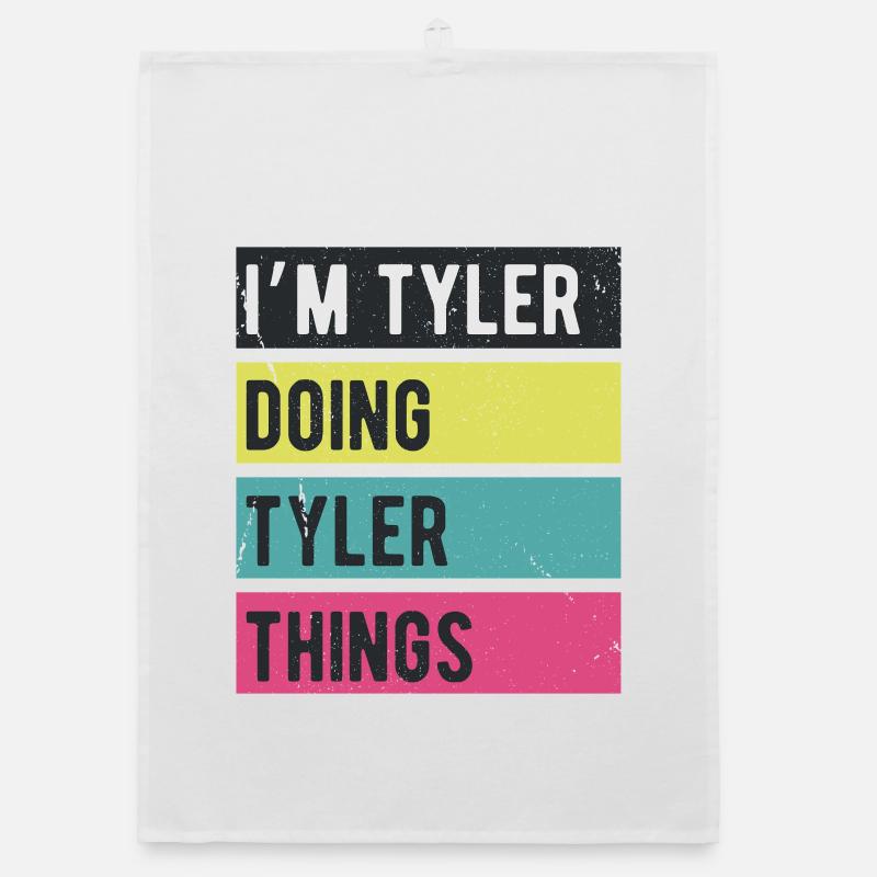 I’m Tyler Doing Tyler Things Retro Colors Organic dish towel