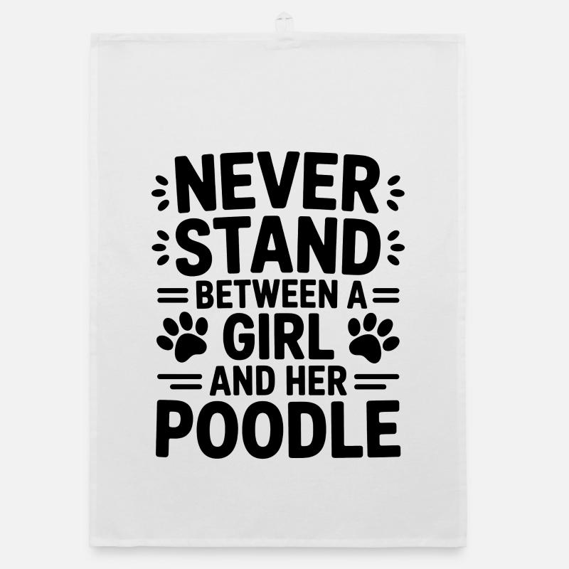 Paroles de caniche Caniche Cadeau drôle de caniche Torchon bio