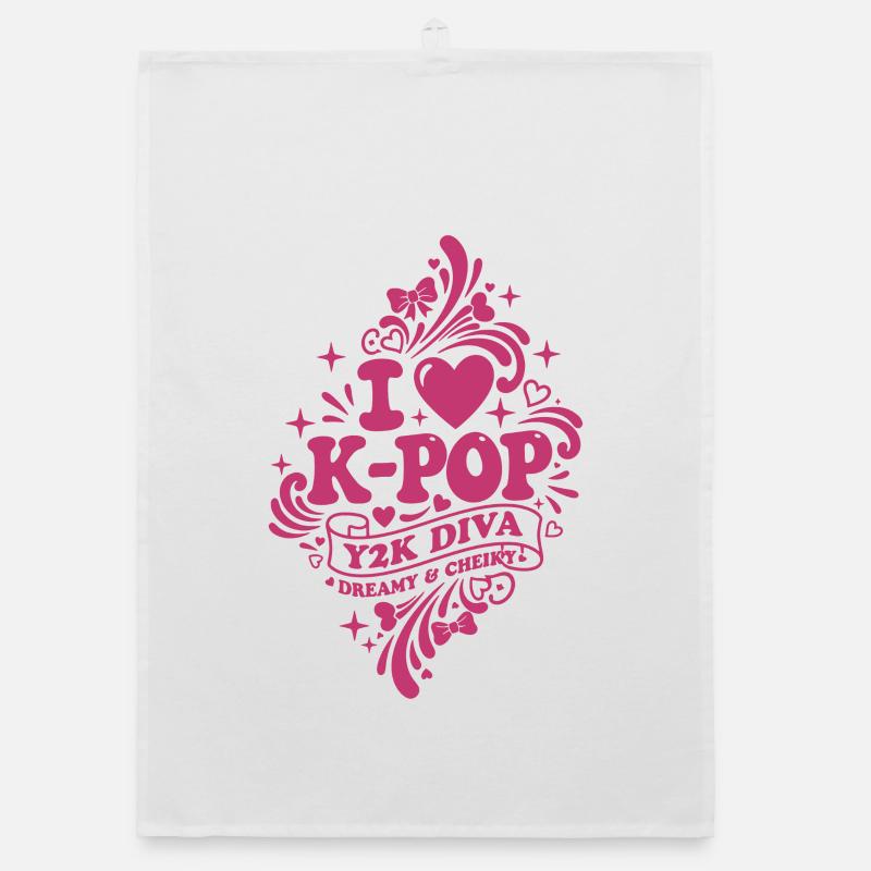 J’adore la diva K-Pop Y2K, rêveuse et coréenne Torchon bio