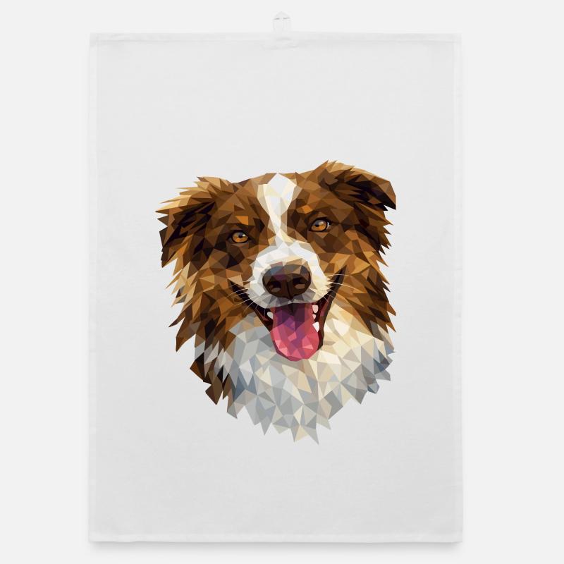 Australian Shepherd – Conception géométrique de chien Torchon bio