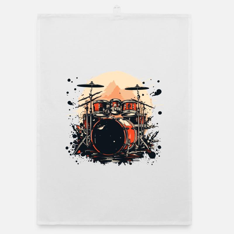 Drum Graphics Organic dish towel